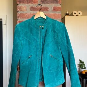 Denver Hayes Turquoise Leather Jacket
